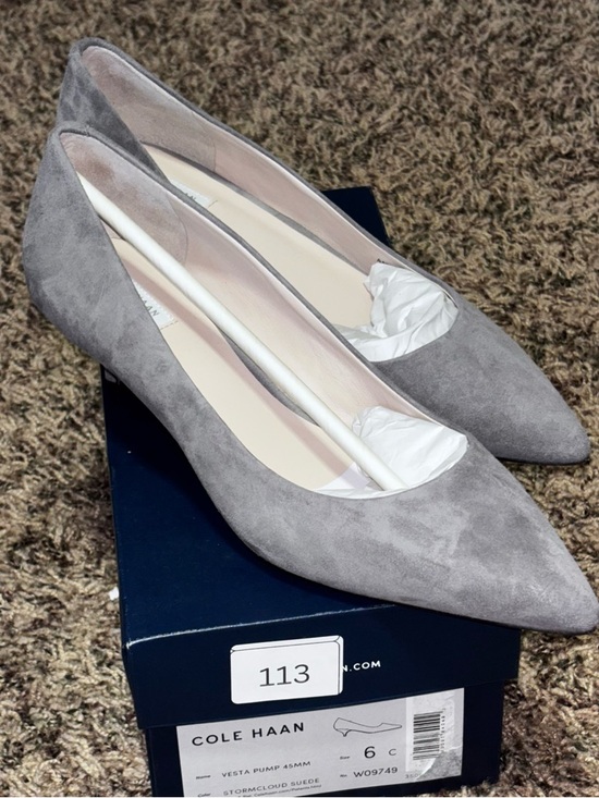 Cole Haan Shoes - Cole Haan Women's Vesta Pump 45MM Stormcloud Suede Style W09749 Size 6